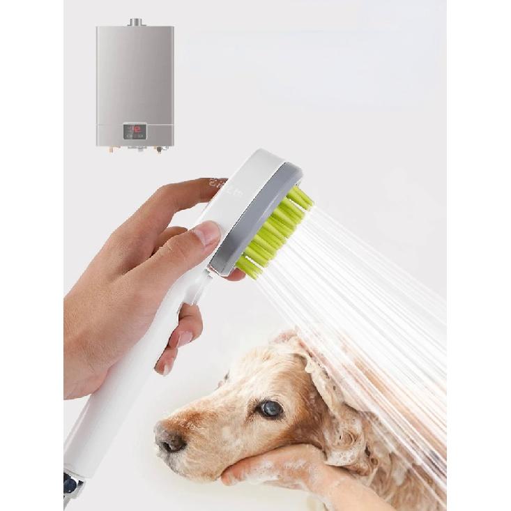 1/4 ''разъем для насадки для душа для домашних животных, распылители для ванны с контейнером для шампуня, массажер для душа для собак, щетки для чистки волос, щетки для ухода за волосами