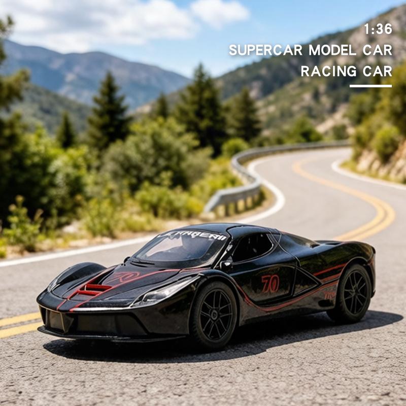 1/46 Модель автомобиля из сплава Симуляция LaFerrari Гоночный Суперкар 3 Двери Открываются Машинка на Пул-бэке Украшения Коллекция Игрушки Для Подарка