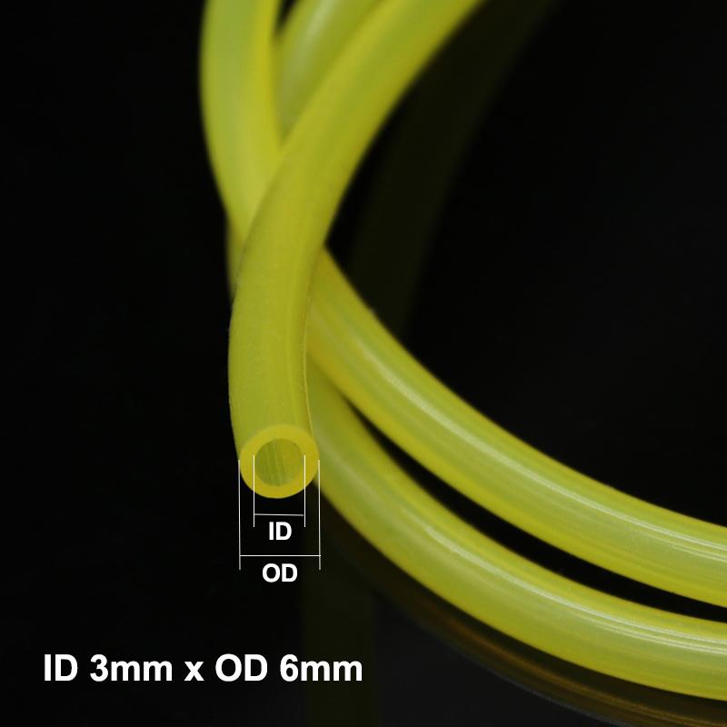 Fuel Petrol Hose Yellow Polyurethane Oil Resistant Flexible Tube for Motorcycle Car Dia 2mm 3mm 4mm 5mm 6mm 7mm 7