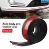 Universal 1M/2.5M Car Front Bumper Lip Shunt Rubber Skirt Protection Body Sticker Decoration Car Bumper Protection Kit