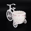1 шт. Модный дизайн Пластиковый Белый Трехколесный Велосипед Дизайн Корзина для Цветов Хранение Украшение для Вечеринки
