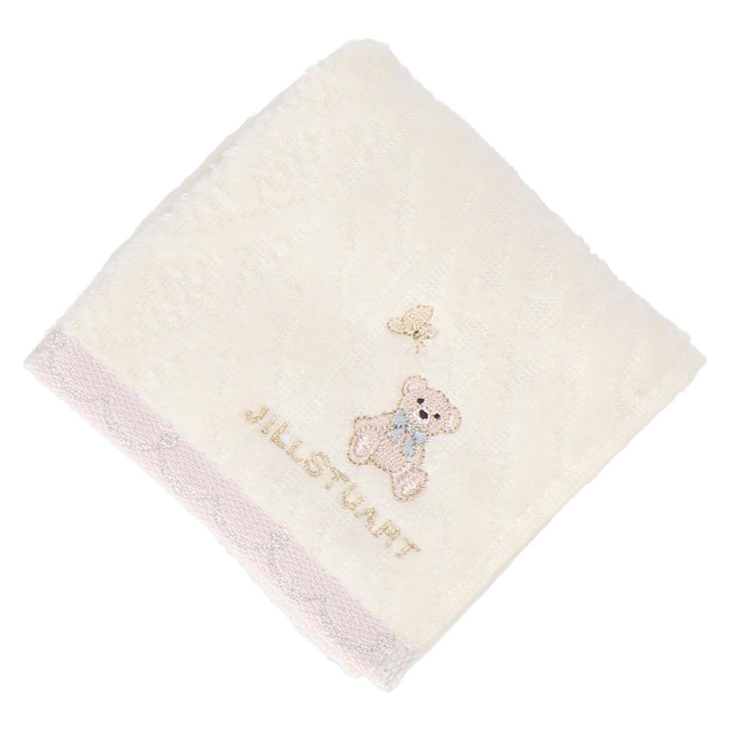 [Jill Stuart] Women's Bear Design Towel Handkerchief Cream 20x20cm 09208053