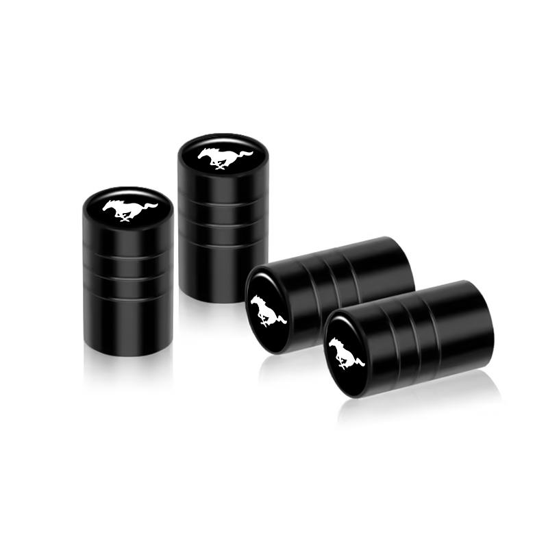 DRZG2 4Pcs Metal Car Tire Wheel Valve Stem Caps Cover For Ford Focus Mustang Ranger Fiesta Kuga Mondeo Fusion Auto Tuning Accessories