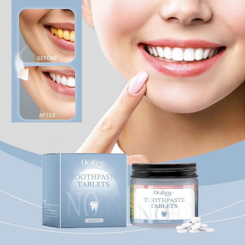 Toothpaste Tablets Baking Soda & Sorbitol, Enamel Care, Whitens & Freshens, Chewable
