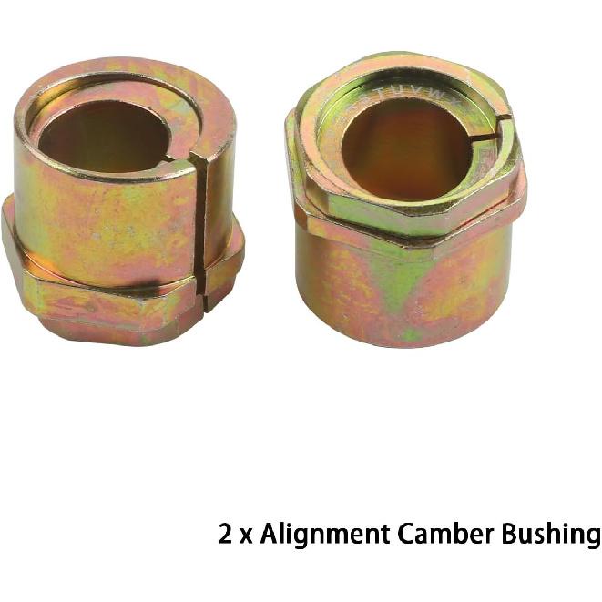 Extreme Camber Caster Alignment Bushing Kit Compatible With Ford Series Trucks F150 F250 F350 E150 Replaces# 45K6525 (2Pcs) Front Adjustable