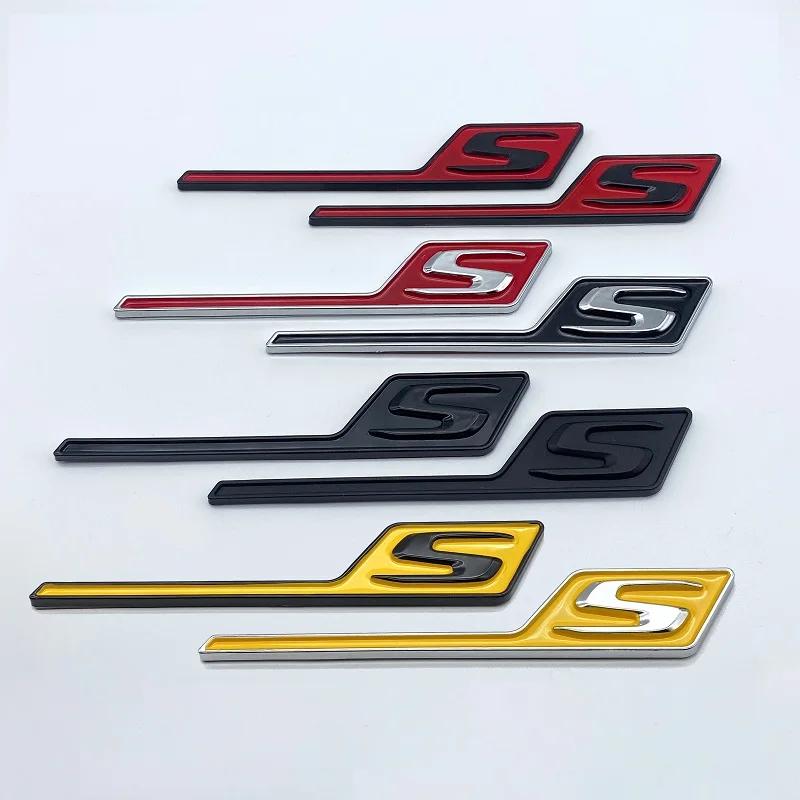 Car S Logo Emblem Badge ABS Metal Sticker For Benz E63S C63S GLC63S GLE63S GLS63S GTR GT Series CLA45S Car Decoration nn1