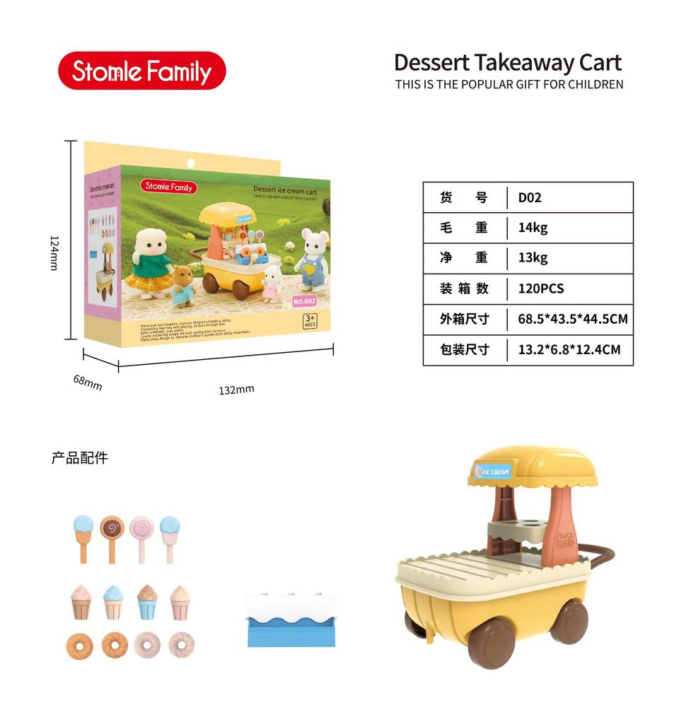 Forest Villa Set Toys Forest Animals Family Mini Furniture Model Living Room Bedroom Tv Refrigerator Ornament