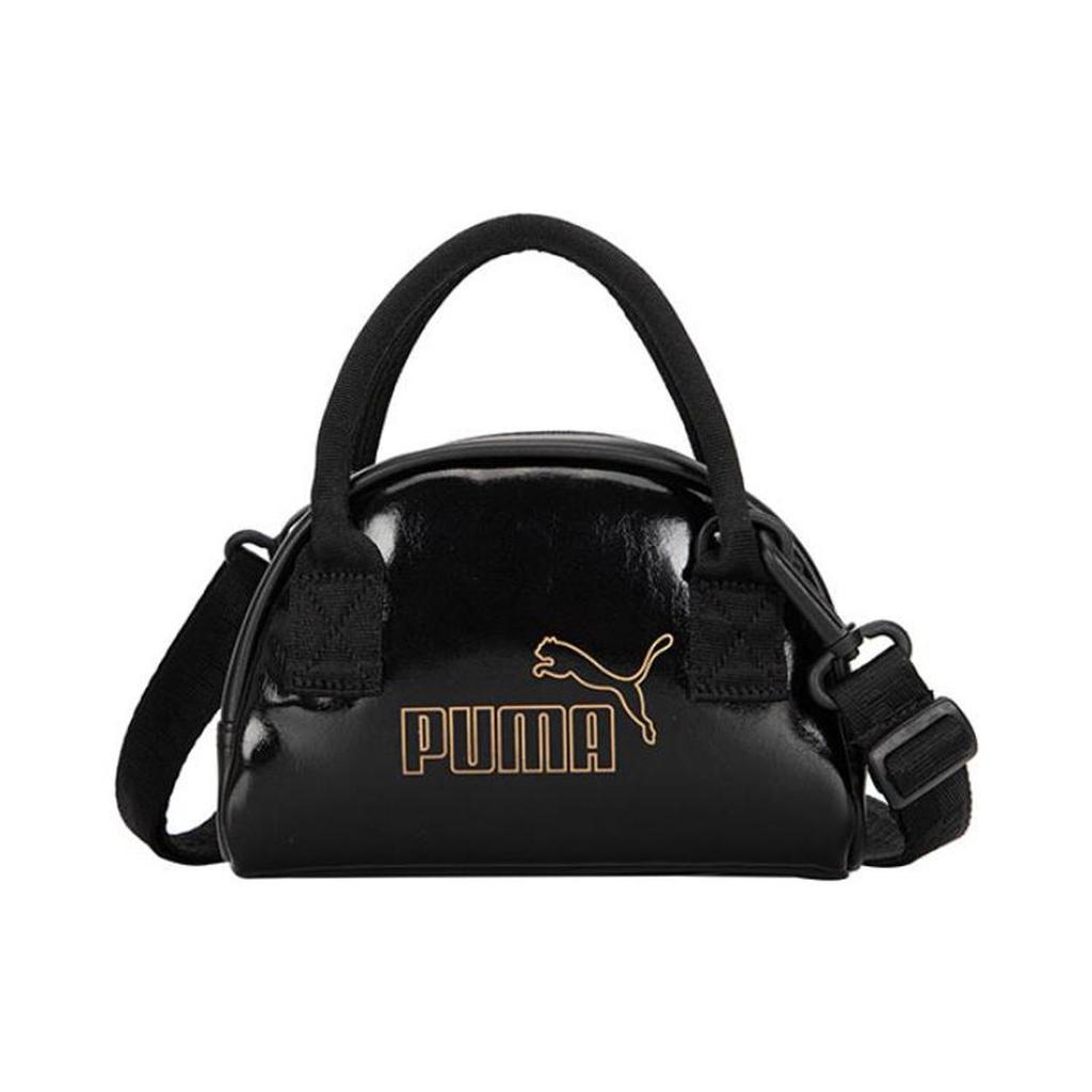Puma Сумка-пельмень из искусственной кожи, Сумка, Сумка через плечо, Сумка-кроссбоди, Обычная женская, Черный, Золотой 078715-01