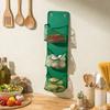 Space Saving Wall Mounted Basket No Drill Bathroom Organizer Seasoning Sorting Bag  Closet Door