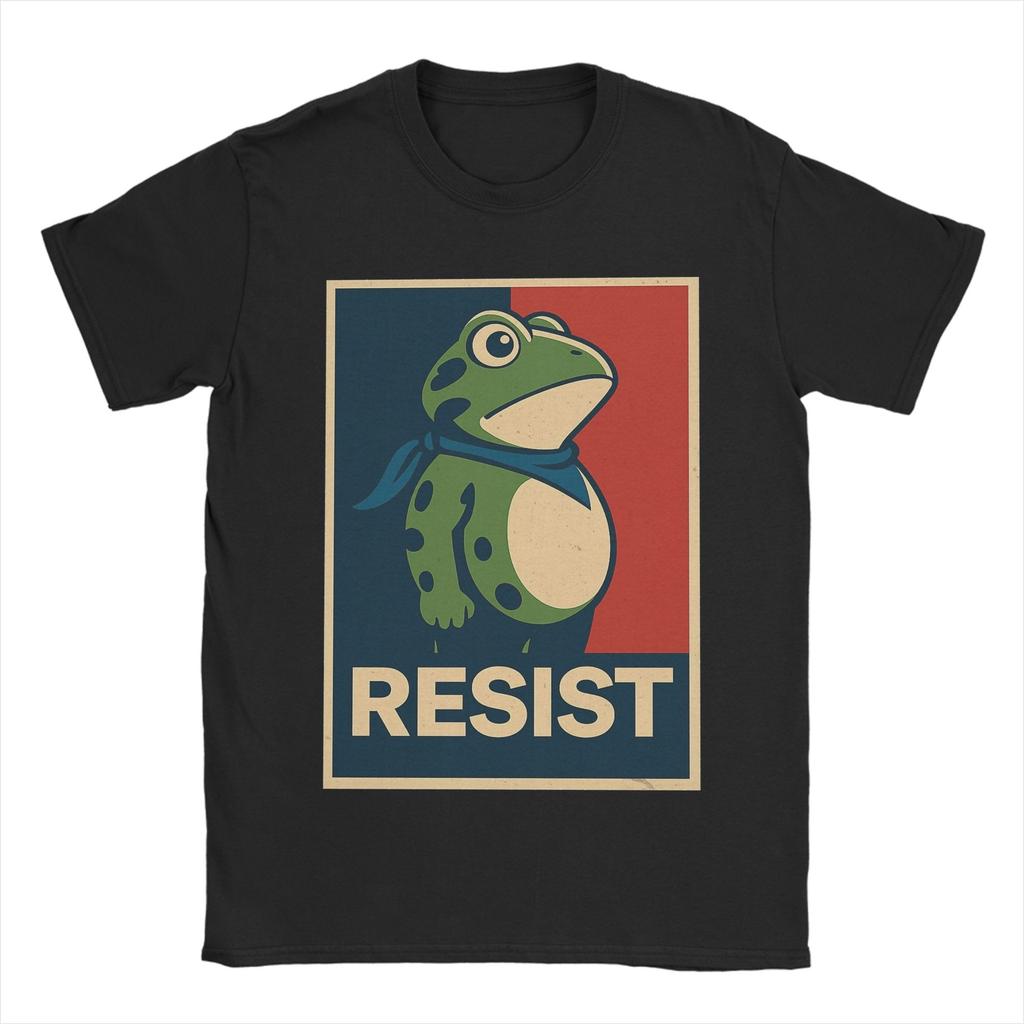 Portland Frog Protest Rage Against The Machine Men T Shirt Resist Frog Tee Shirt Short Sleeve O Collar T-Shirt Cotton Clothes