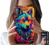 Чехол Для Samsung A7 2018 - Цветные Узоры, Волк Стая Свора Кейс