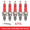 Трехэлектродные свечи зажигания для скутеров, модели мотоциклов A7TC/D8TC мощностью 125 и 150 л.с., универсальные свечи зажигания 100 куб. см