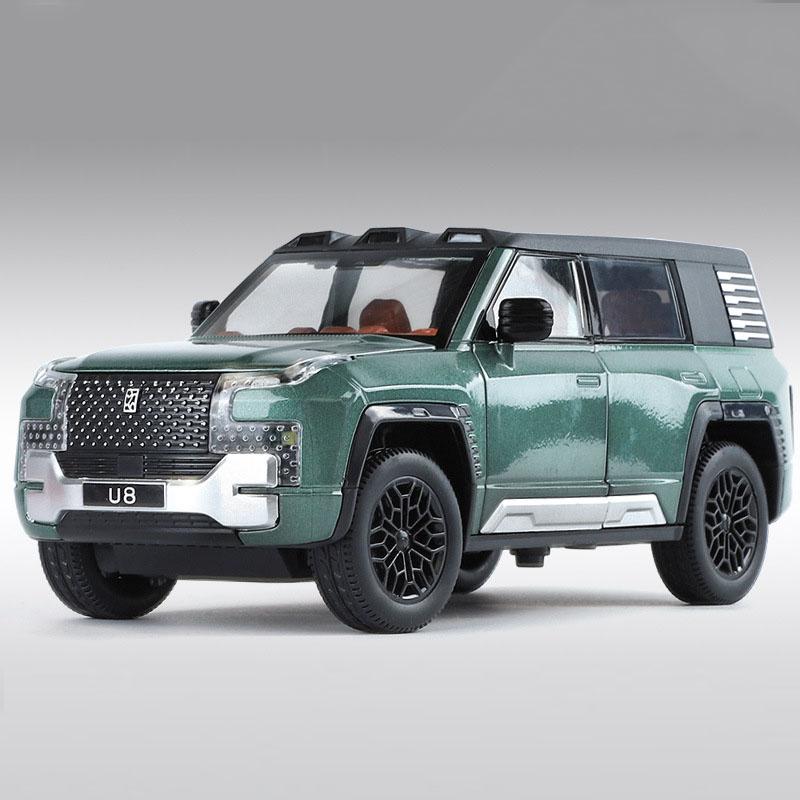 1:Масштаб 1:24 Модель BYD YangWang U8 Внедорожник Игрушечный Автомобиль Сплав Литье под Давлением Открывающиеся Двери Амортизация Внедорожник Украшения