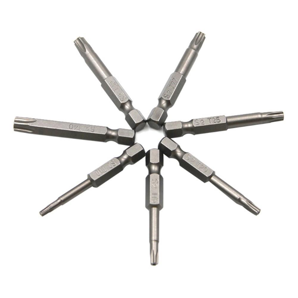 Пятиточечная магнитная отвертка Torx, 50 мм, 1/4 с шестигранным хвостовиком T10-T40 Five Star