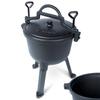Венгерский чугунный охотничий котелок для жарки мяса, для костра, 4 л