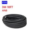 1M 3M 5M PTFE масляный шланг AN4-AN12 нержавеющая сталь универсальный конец топливный шланг плетеный газовый трубопровод турбомасляный охладитель напорная трубка