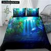 Горячие комплекты постельного белья с дельфинами, аниме-море, HD-покрывало с дельфинами для девочек-подростков, модное односпальное двуспальное, двуспальное, двуспальное, полноразмерное, пододеяльник