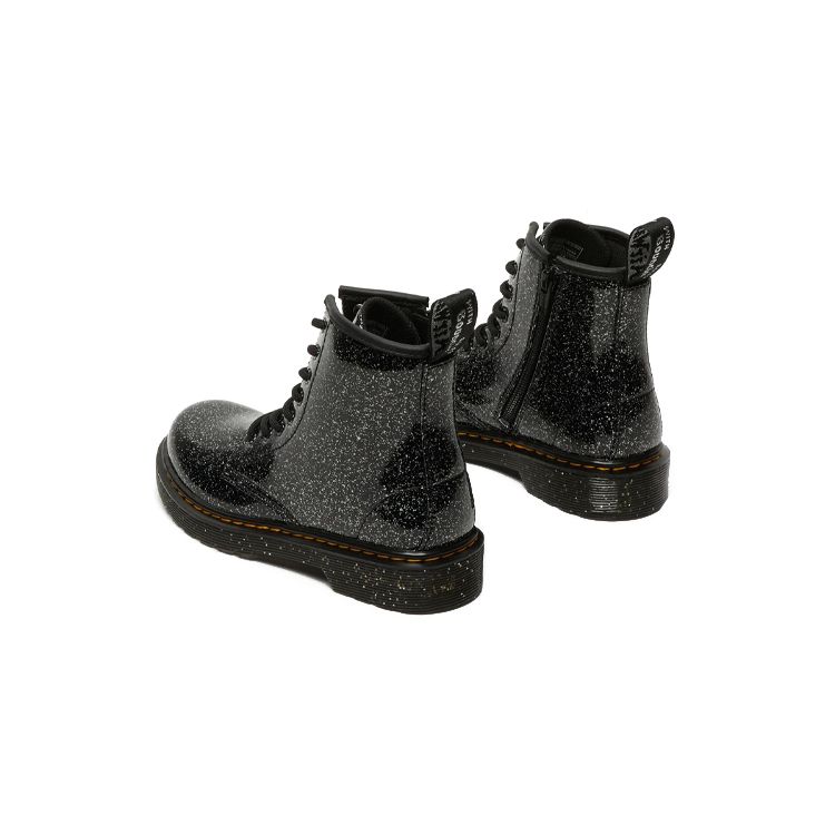 Доктор. Martens Junior 1460 Блестящая подошва с пайетками Модные повседневные ботинки на молнии Детские ботинки Черные 27050001
