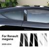 Наклейки на стойки кузова для Renault Megane Hatchback 2009 2010 2011 2012 2013 2014 2015. Стойки оконных проемов автомобиля с рисунком под карбон.