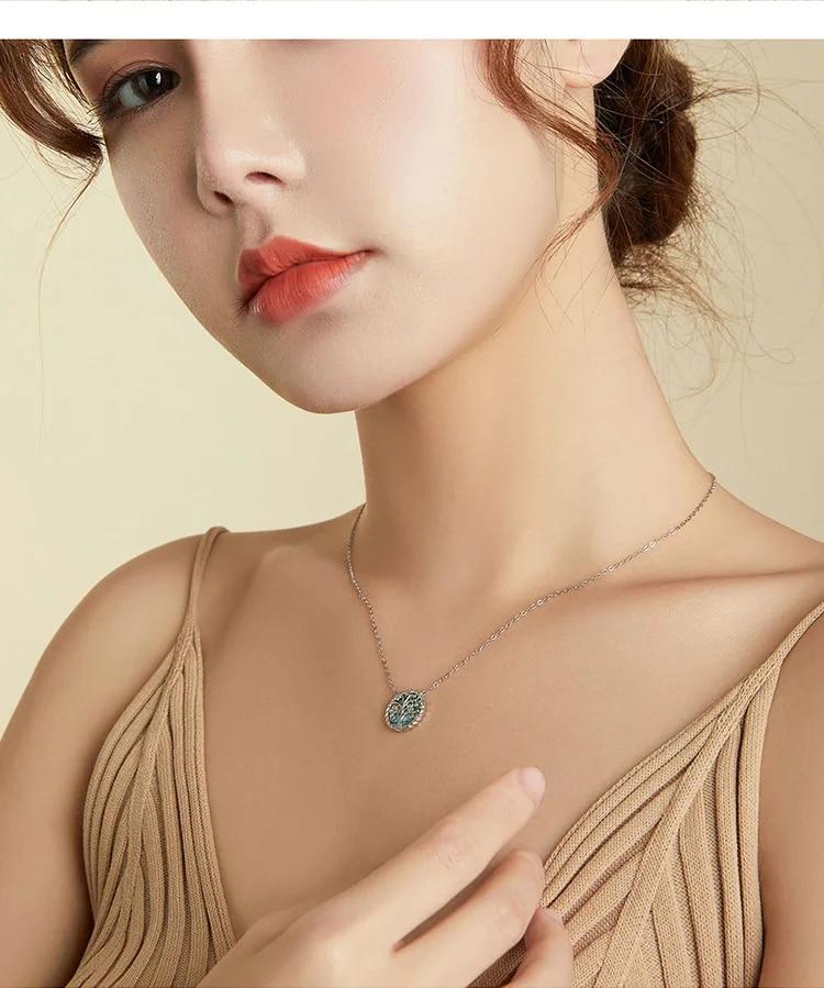 Ожерелье с подвеской из стерлингового серебра S925, серебряное ожерелье «Доктор Древо жизни», серебряные ожерелья для здоровья, профессиональный подарок, женские ювелирные изделия