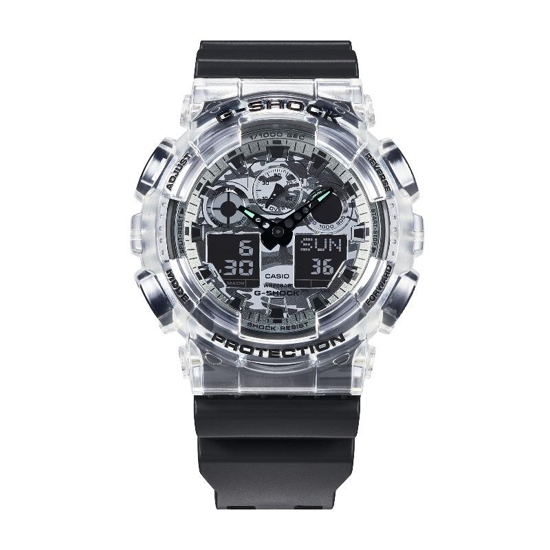 Casio Мужские часы G-SHOCK из смолы, водонепроницаемые 200 м, цифровые, ударопрочные, кварцевые GA-100SKC-1A