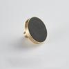 Modern Furniture Round Knob Handle Satin Leather Cabinet Cupboard Pull for Wardrobe Drawer Kitchen Brass Accessories