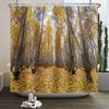 Осенний лес Натуральная сцена Занавеска для душа для ванной Осенний клен Растения Сельский пейзаж Тыква Водонепроницаемая занавеска для душа