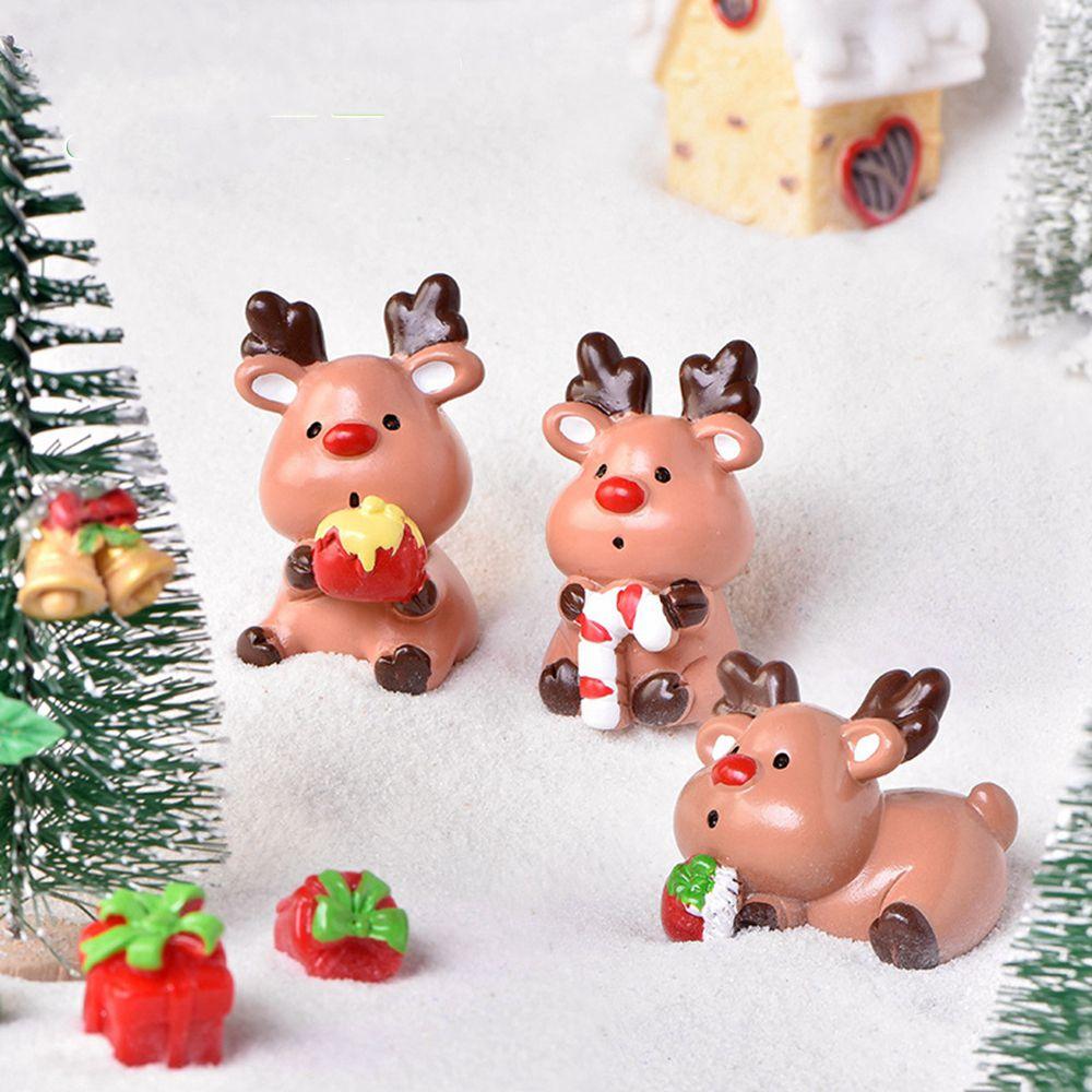 Decor Elk Series Resin Elk Decoration Micro Landscape Decoration Supplies Christmas Decoration
