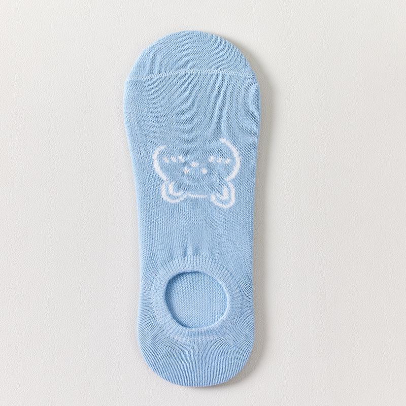 Женские весенне-летние тонкие мультяшные милые невидимые силиконовые нескользящие не спадающие носки-подследники