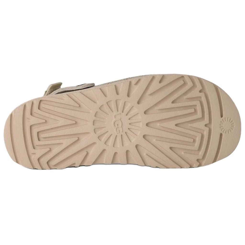 UGG Goldenstar Кожаные кроксы с эффектом кракелюра Винтажные Универсальные Низкие Повседневная обувь Женские кроксы Цвет: Кремовый 1177853-CRCK
