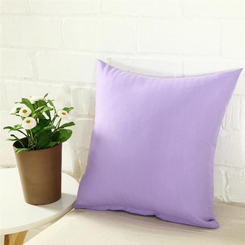 Candy Color Cushion Cover Solid Color Pillow Case Cover Decorative Pillowcase Seat Car Cushion Cover Pillow Case Home Supply