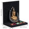 Grey Golden Resin Palm Lord Buddha Idol Tea Light Candle Holder| Gautam Buddha Statue Tea Light Holder Diwali Decoration Items