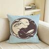 S-Same Color Gradient Print Cushion Cover Natural Linen Pillowcase Set, All-In-One Decor For Sofa, Bedroom & Chair