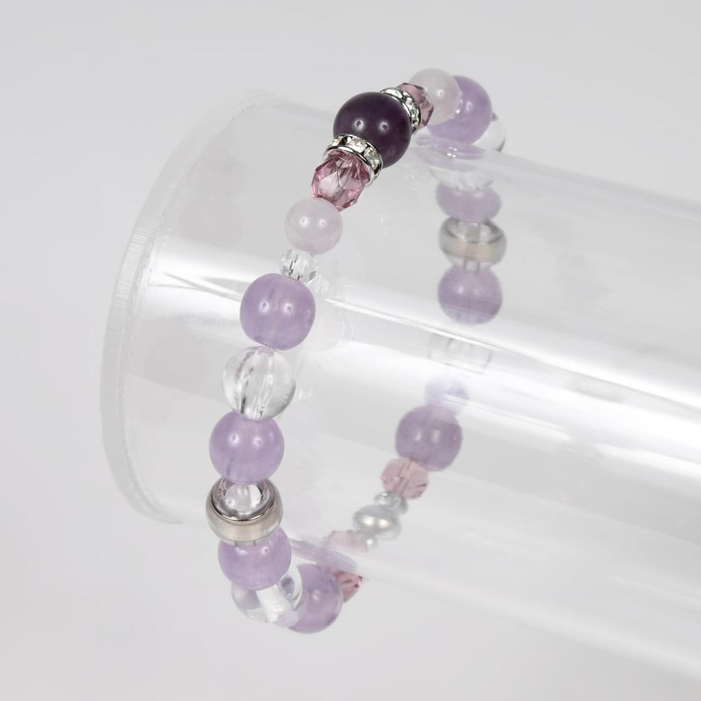 AIR SEVEN Магнитная петля из натурального камня для медицинского облегчения скованности и улучшения кровообращения Женщины, Устройство, (Аметист)