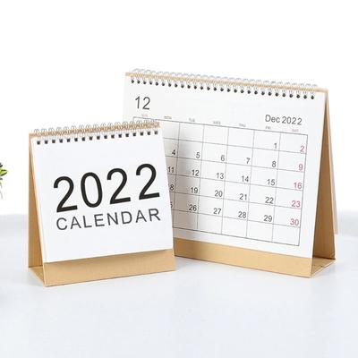 2022 Простой настольный календарь английский на спирали ежедневный месячный планировщик расписания годовой органайзер повестки дня дом офис