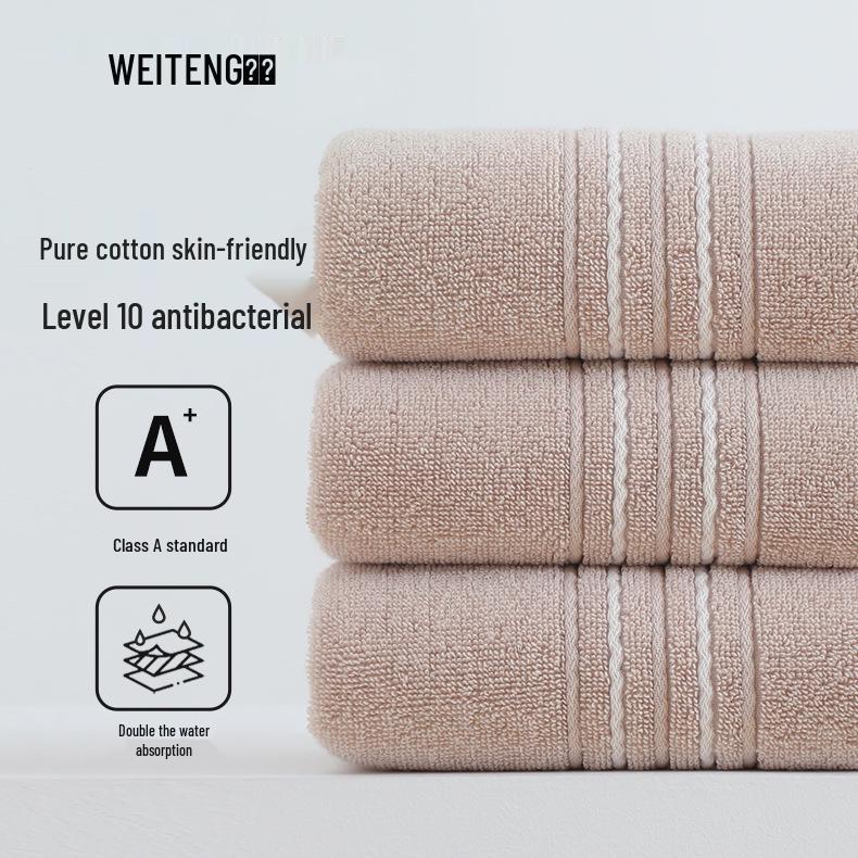Super Soft Absorbent Pure Cotton Antibacterial Anti-mite Face Towel for Adults and Students