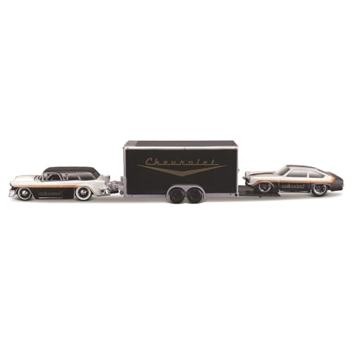 Maisto Design Team Серия Тягач 1/64 Масштаб Литые Модели Автомобилей (1955 Chevrolet Nomad / 1971 Chevrolet Vega Черный)