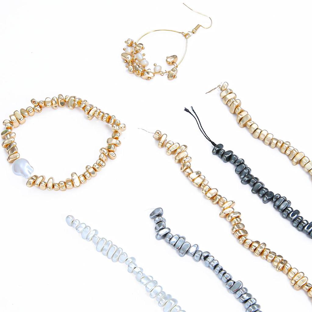 Бусины из натурального камня, черные гравийные бусины из желчного камня для изготовления ювелирных изделий, браслет, ожерелье, ножной браслет