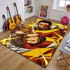 Golden Light Anime Character Design Patterned carpet, suitable as a non slip play mat for the living room and bedroom sofa