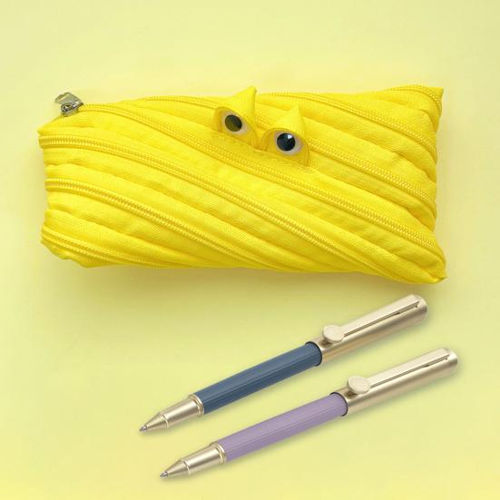 Пенал Многофункциональная сумка для хранения Гладкая молния Большое отверстие Пенал для школы Путешествий Косметики Очков Канцелярский органайзер