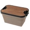 Foldable Storage Case with Table and Ideal for Outdoor and Car 3 Height Basket, Cars, Camping, Camping, Adjustments, Brown, K-SBOX01-BR