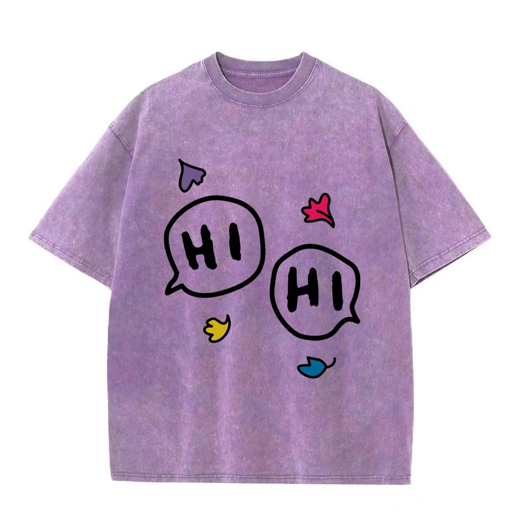 Футболка Heartstopper Hi Oversize Женская футболка Одежда Футболка Heartstopper Hi Женская футболка Ретро-стираемая винтажная футболка