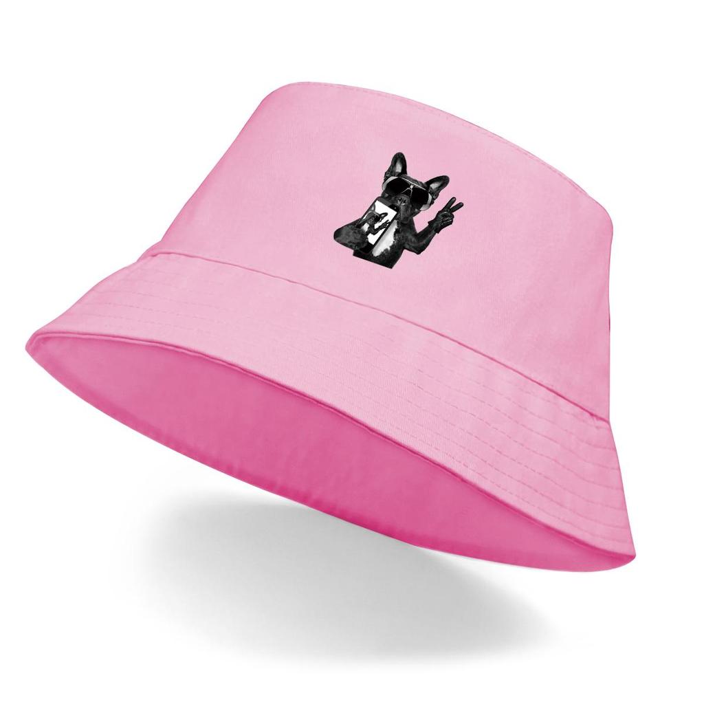 Черная панама с принтом солнцезащитных очков собаки, крутая шляпа с животным для телефона, женская шляпа, унисекс, с широкими полями, пляжная кепка