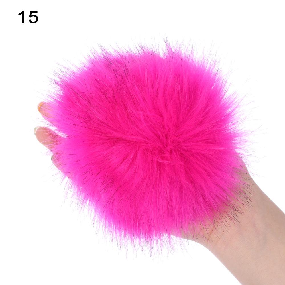 15 см модные шапки-бини с помпоном меховой помпон Skullie вязаная шапка имитация