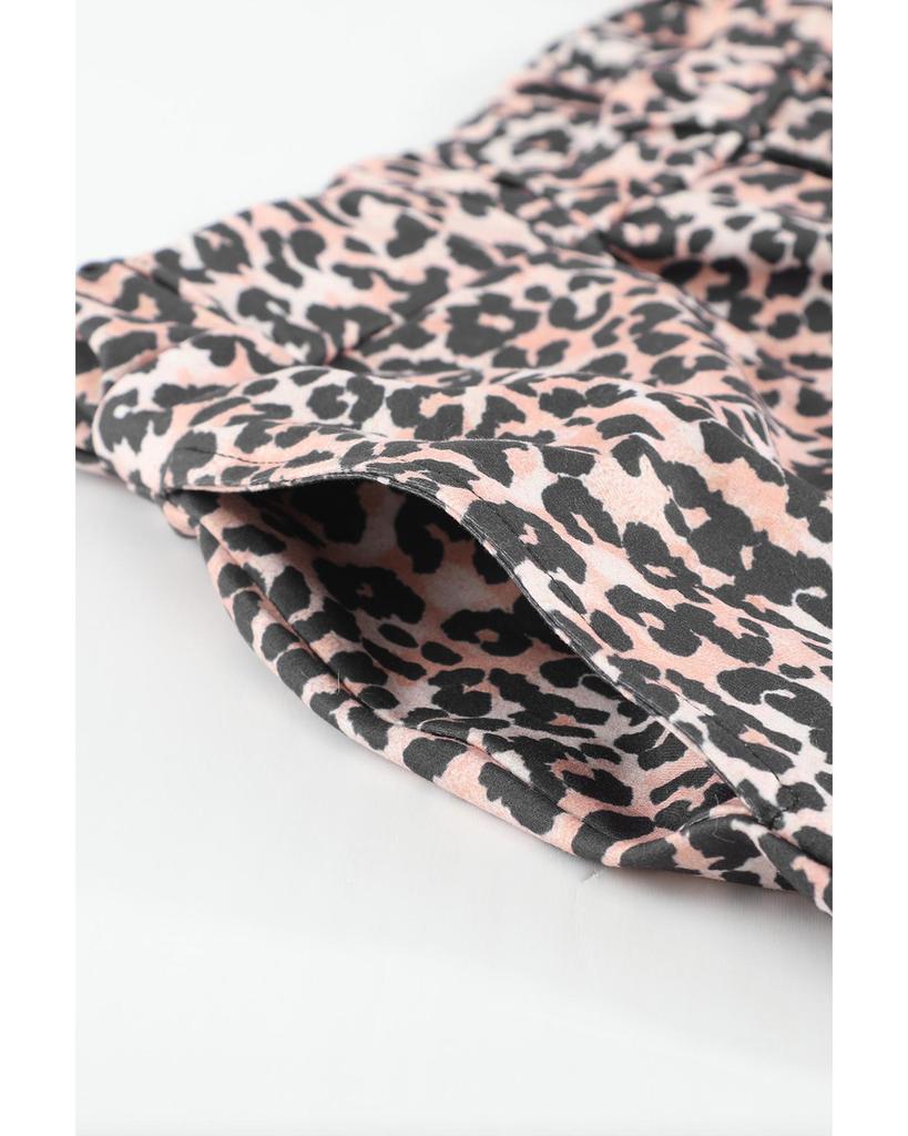 Azura Exchange Комплект одежды для отдыха с леопардовым принтом и топом с длинными рукавами