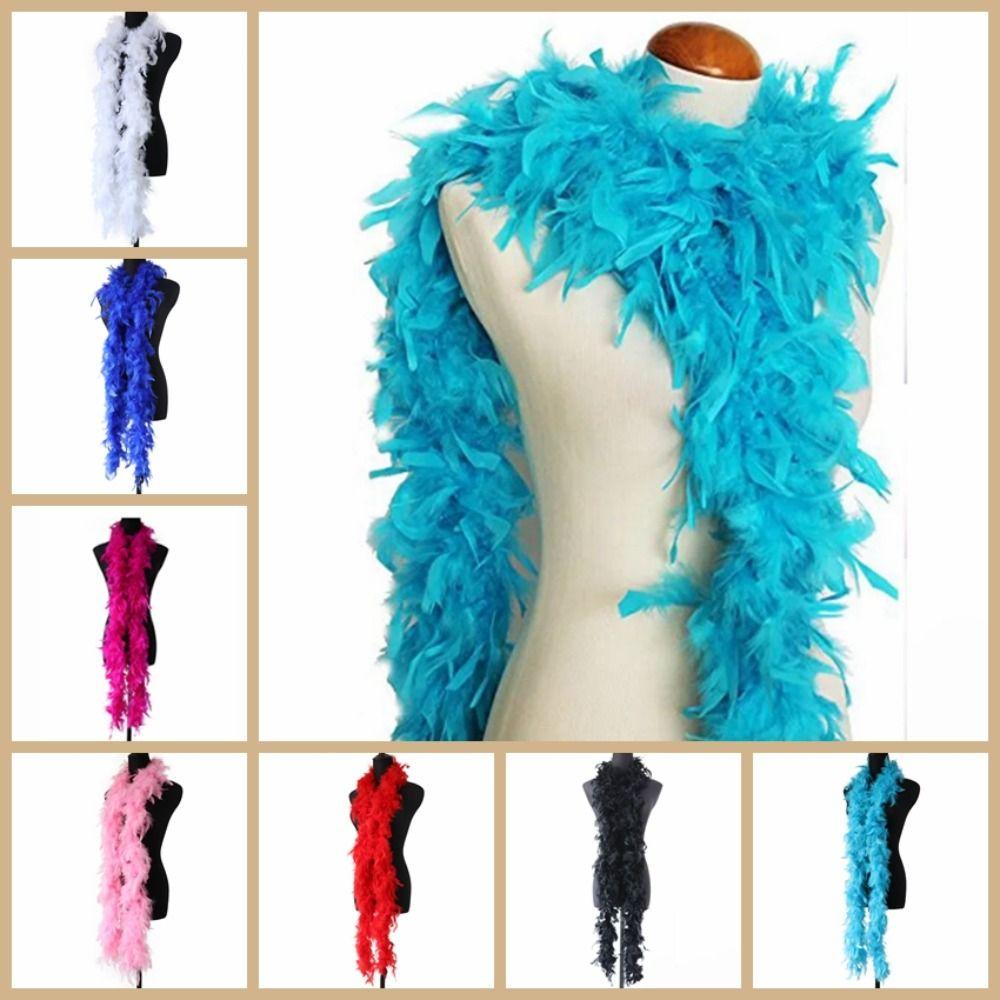 Пушистое перьевое боа из перьев индейки, ткань для одежды, многоцелевой перьевой шарф, украшение для вечеринки