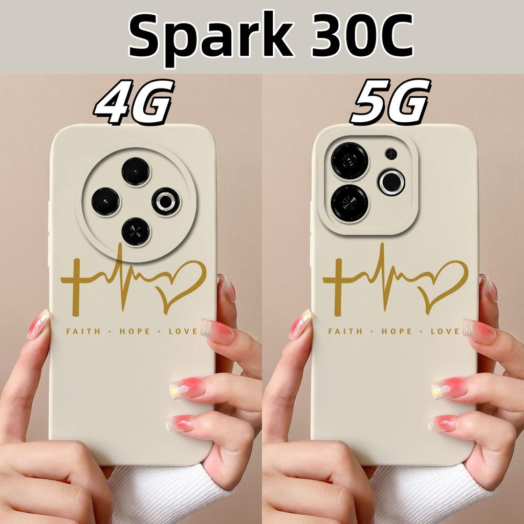 Чехол для Tecno Spark 30 Pro 30C Задняя крышка с рисунком Сердце для Tecno Spark 30C 4G 5G Полная защита Мягкие чехлы из жидкого силикона для телефона