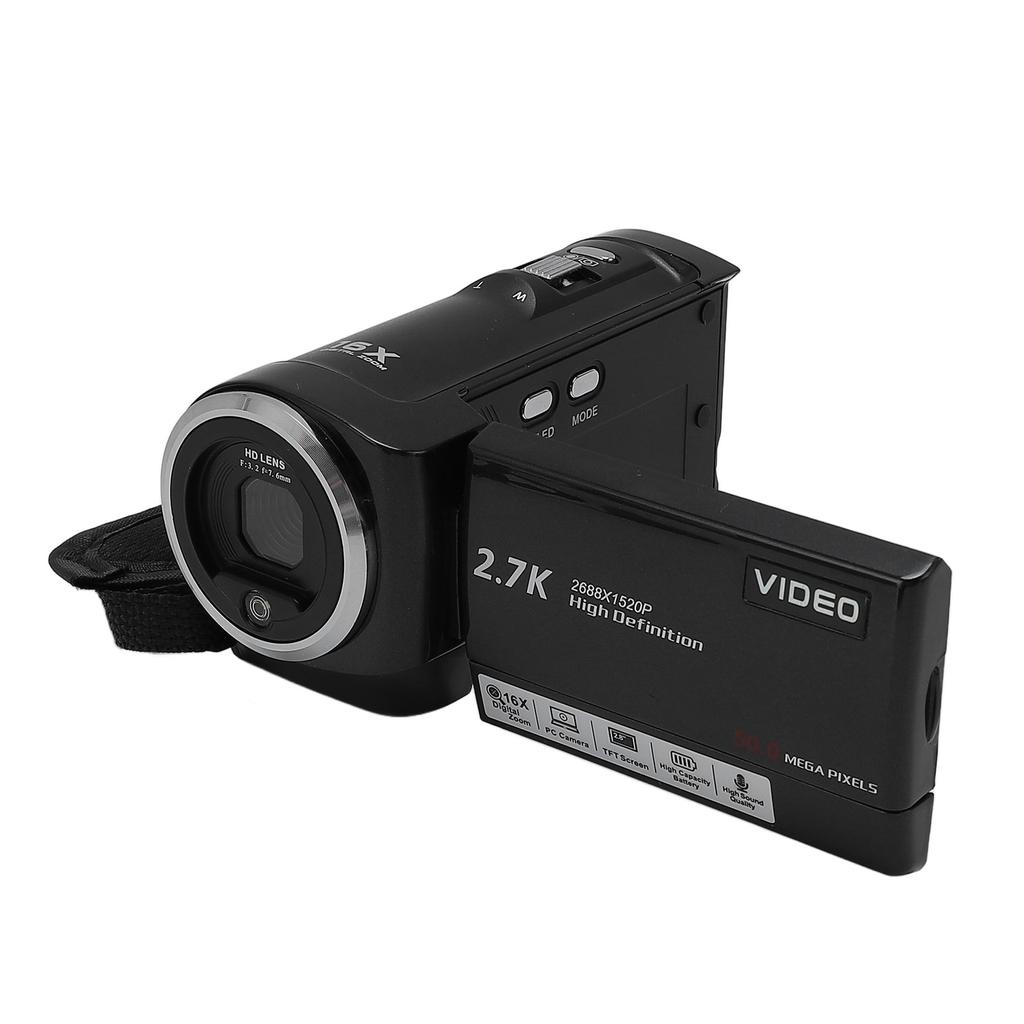 Видеокамера 50 МП 2.7K HD 16-кратный цифровой зум 2.8-дюймовый поворотный экран цифровой видеорегистратор с USB-портом 1 4