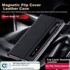 Чехол для складного смартфона Honor Magic V3, чехол-книжка с окном Smart View, полная защита от падений, из натуральной кожи, магнитный, деловой