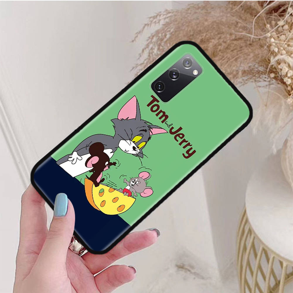 Черный чехол для OPPO Reno 8 6 5 4 Pro Plus Find X3 A17 A3 A31 A38 A40 A53 A54 A55 A74 A76 A78 A77 A80 A94 A95 A96 Lite C-45 Том и Джерри